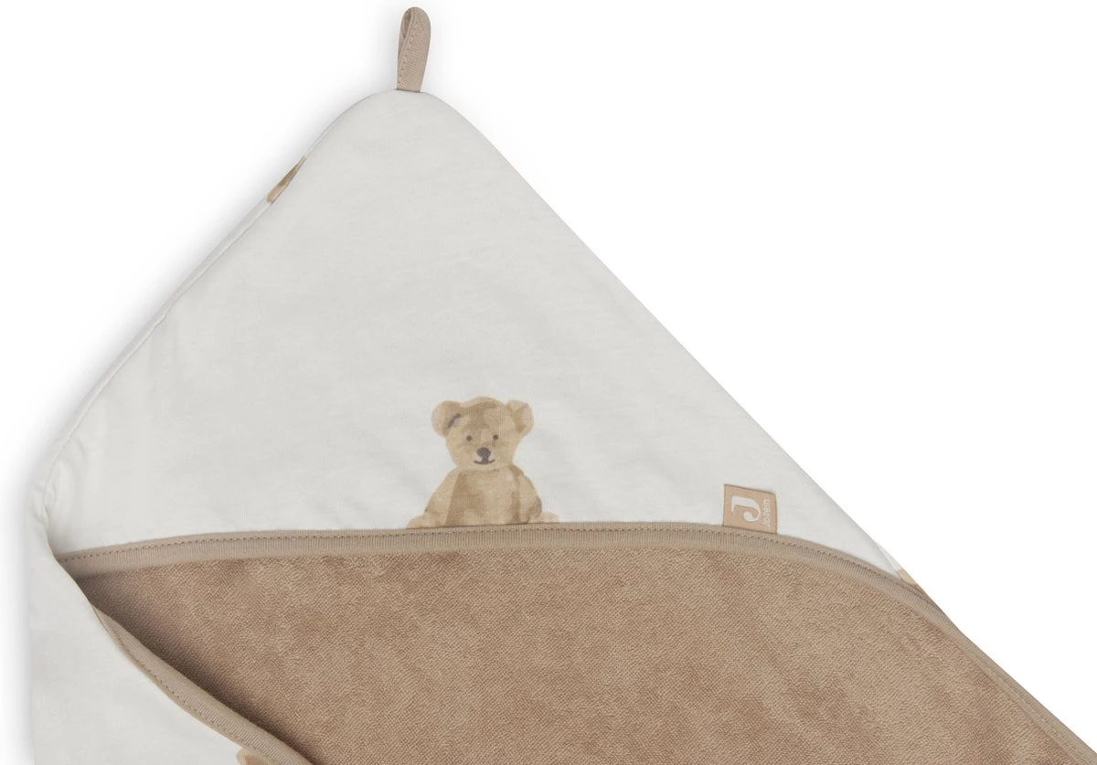 Jollein Badcape 75x75cm Teddy Bear - GOTS - Afbeelding 6