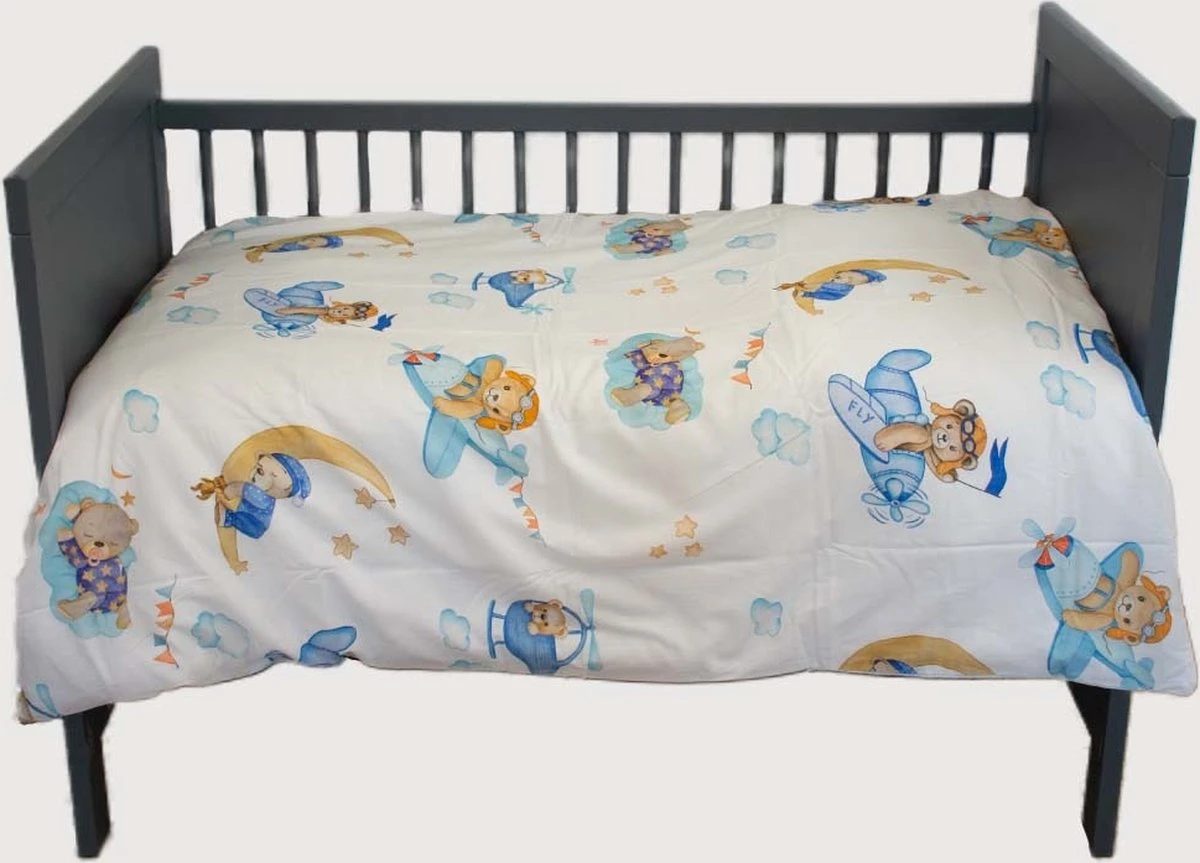 Decoware Ledikant Dekbedovertrek Fly Bear - Katoen - 100x135 Cm