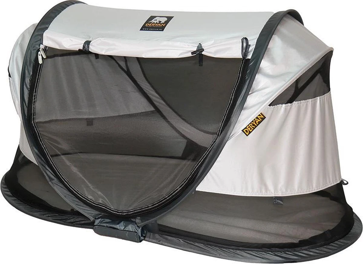 Deryan Shane Luxe 2023 Campingbedje - Baby Tent - Anti-UV 50+ - Peuterbed - Silver - Afbeelding 8