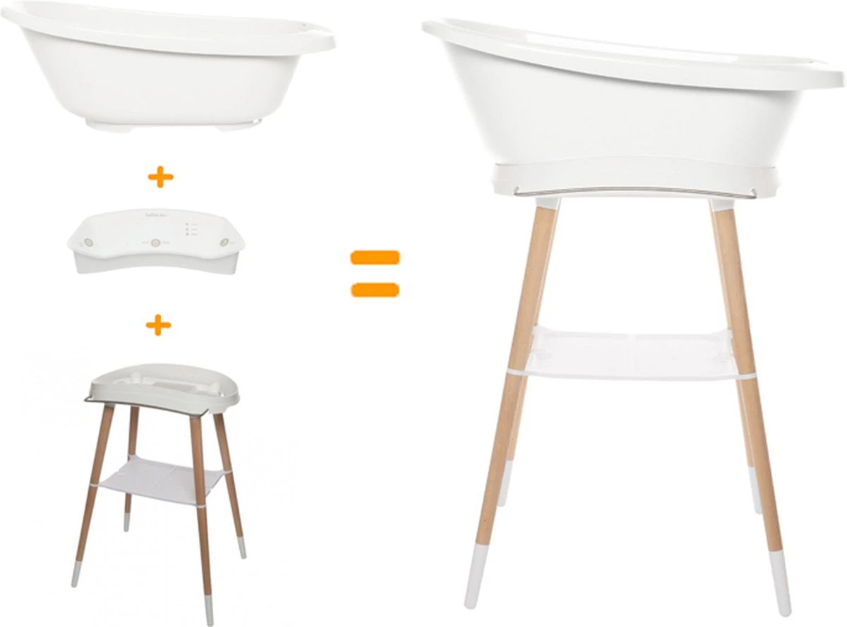 Bundel! Bad Sense Edition (Bad, Digitale Thermometer En Standaard) In De Kleur Wit Van Bébé-jou.