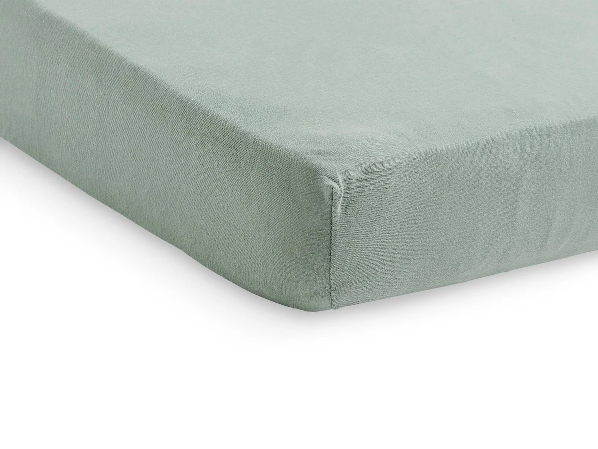 Jollein Baby Hoeslaken Ledikant Jersey 60x120cm - Ash Green - 2 Stuks - Afbeelding 3