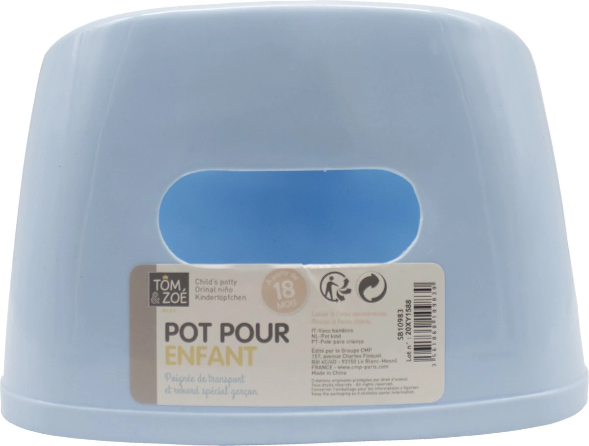 Peuter Plaspotje Blauw Tom&Zoe - Plaspotje Jongens Of Meisjes - Plaspotje Peuter - Toilettrainer - Afbeelding 2