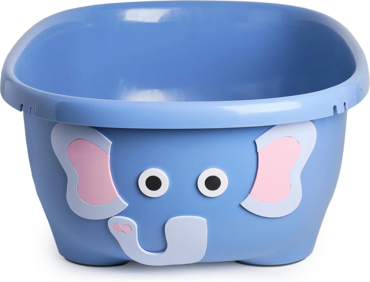 Prince Lionheart Tubimal® Met Hangmat | Baby & Peuter Badje | Opbergruimte Met Deksel | Stapelbaar | Herbruikbaar - Blauw / Olifant - Afbeelding 9