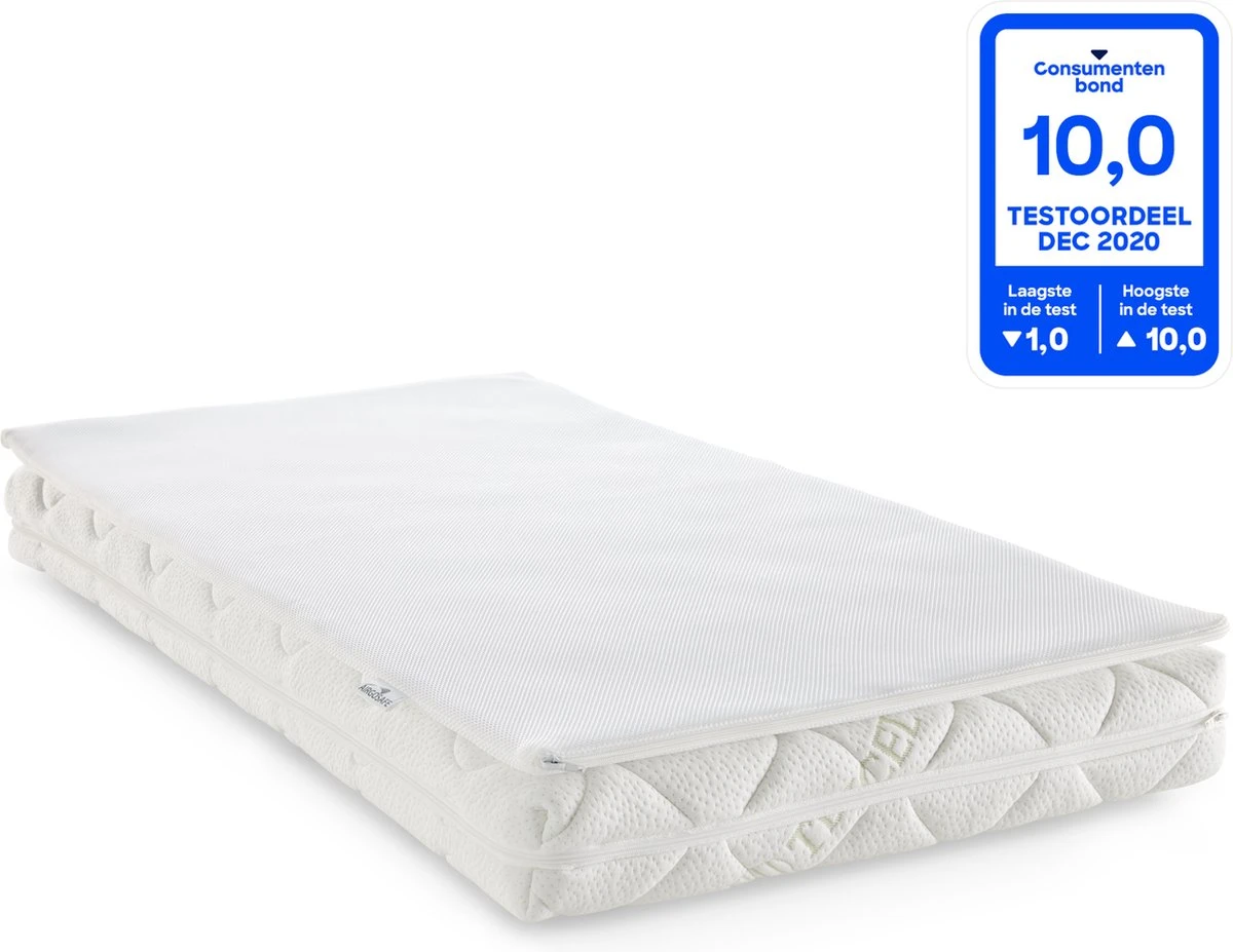 ABZ Baby Matras Combi Witte Panter Met Airgosafe Topper - 70x140 Cm - Afbeelding 2
