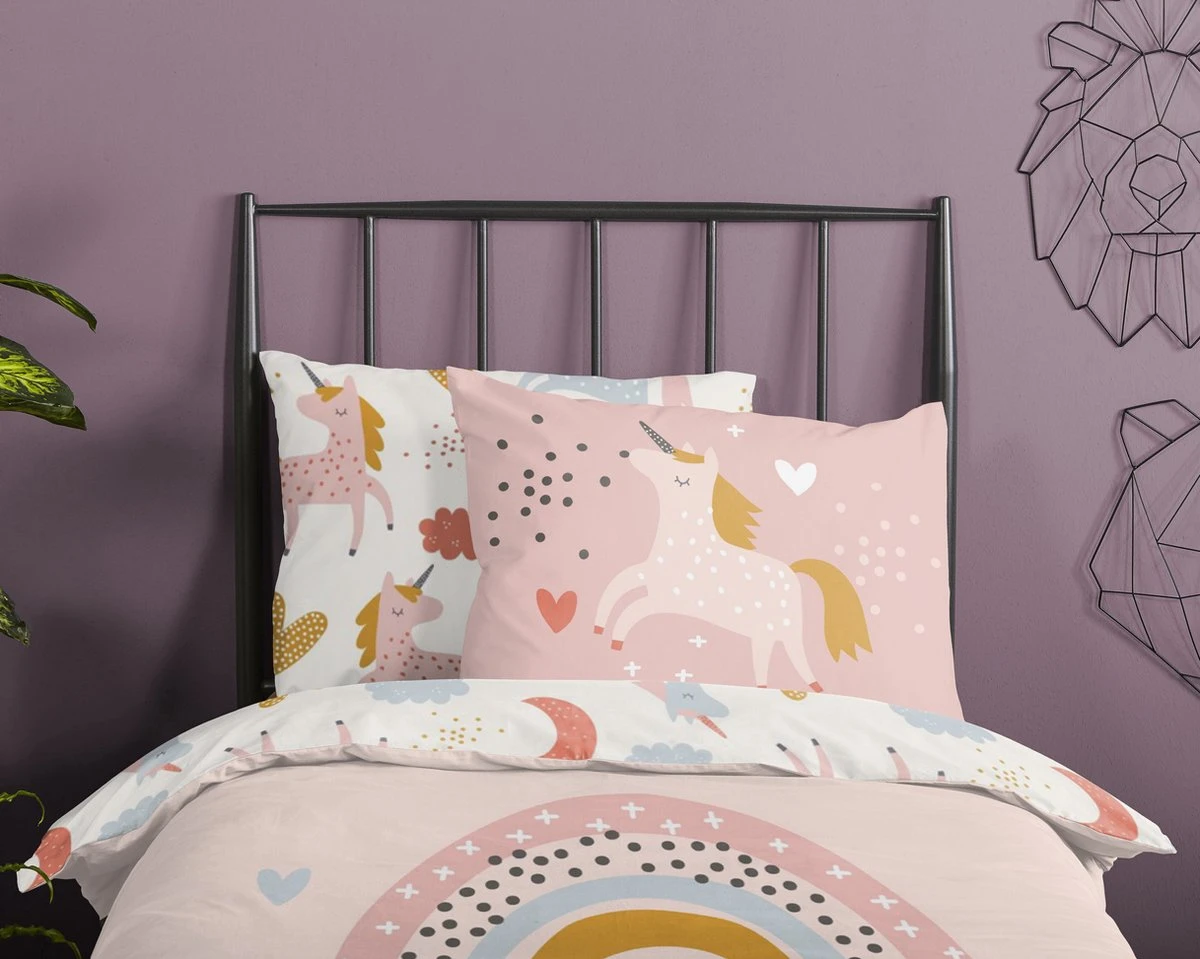 Good Morning Kinderdekbedovertrek UNILOVE 140x200/220 Cm Meerkleurig - Afbeelding 2