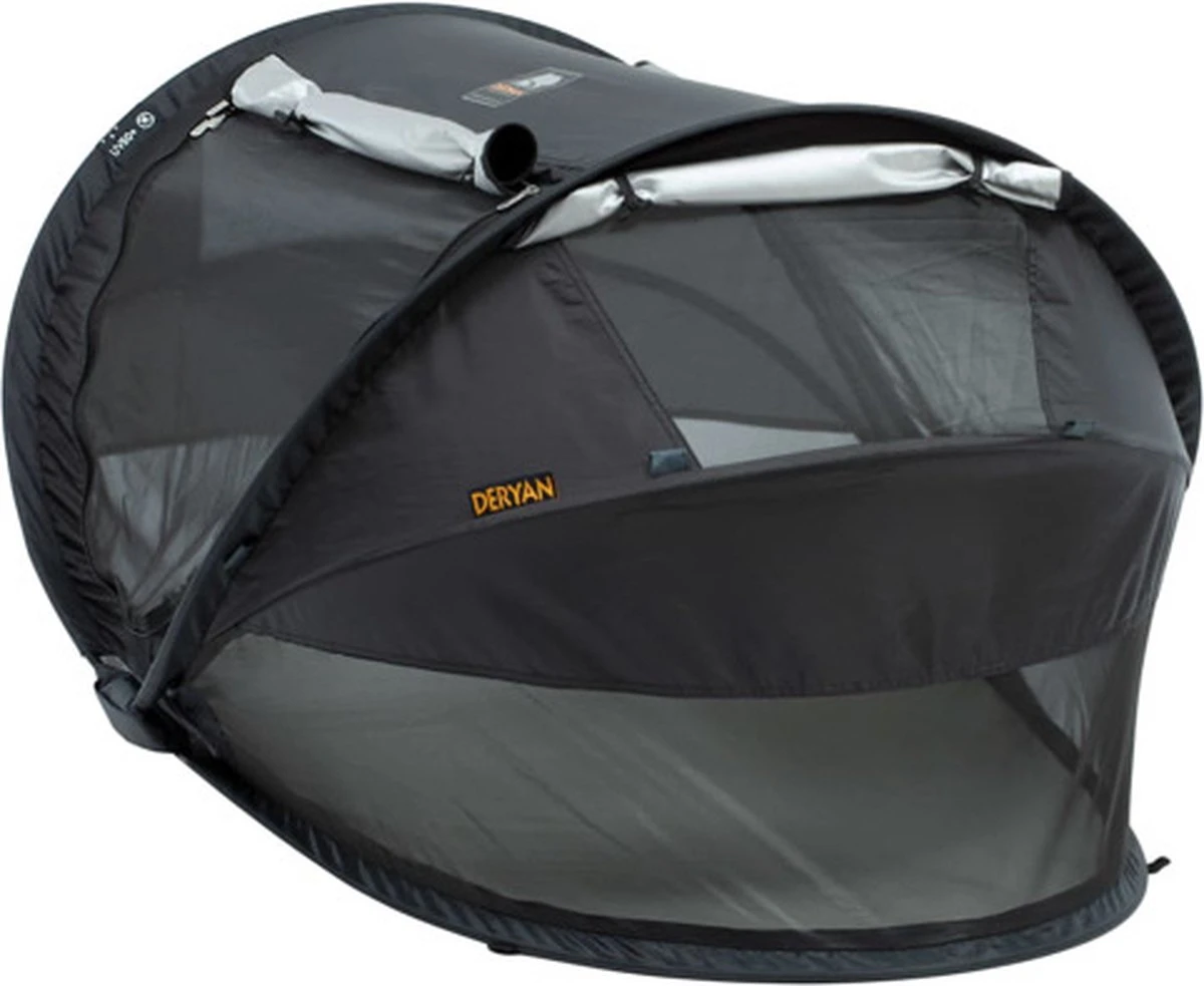 Deryan Peuter Luxe Campingbedje – Inclusief Zelfopblaasbare Matras - Zwart - Afbeelding 8