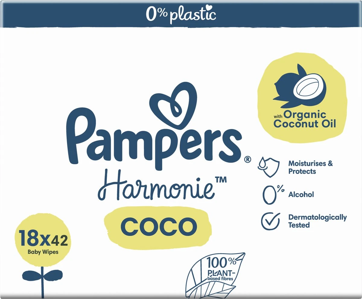 Pampers® Pampers - Harmonie Coco - Billendoekjes - 1512 Doekjes - 36 X 42 - Afbeelding 3