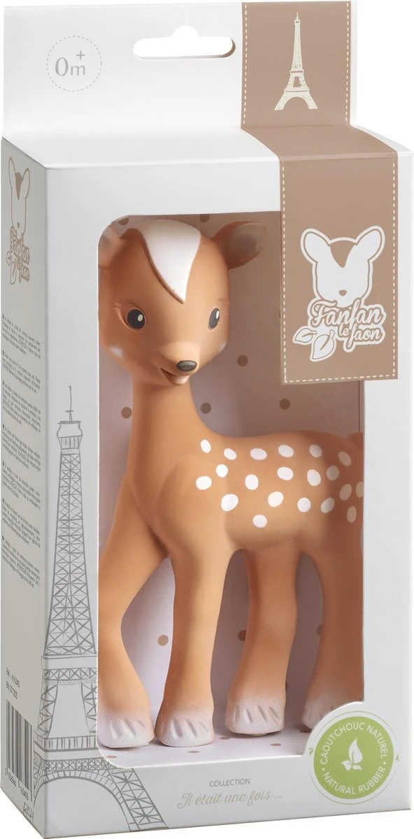 Sophie De Giraf- Bijtspeelgoed - FanFan Het Hertje - 100% Natuurlijk Rubber - Afbeelding 4