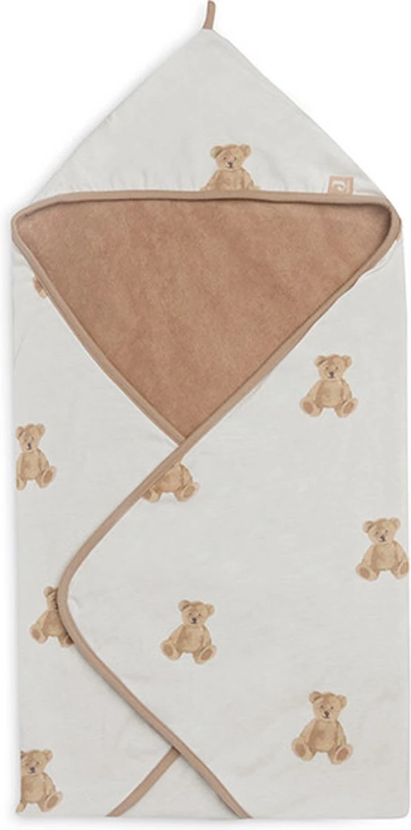 Jollein Badcape 75x75cm Teddy Bear - GOTS - Afbeelding 13