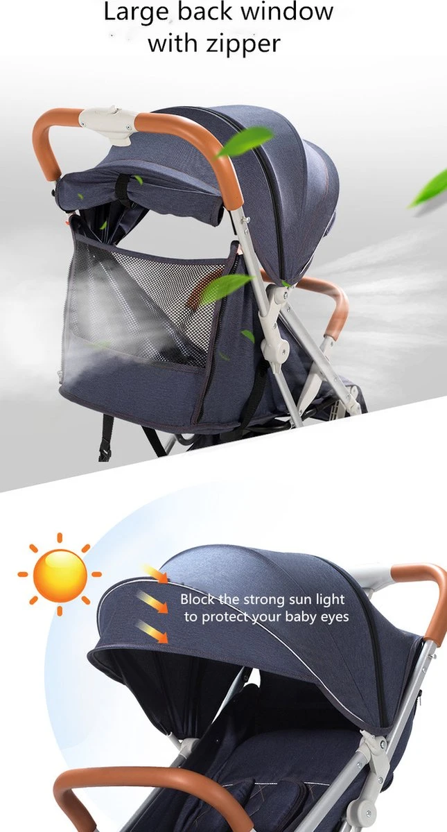 WOOSH New Buggy - Antraciet - One Hand Folding - 3 Slaapstanden - Wandelwagen Tot 25 Kg - Gratis Extra's - Afbeelding 9