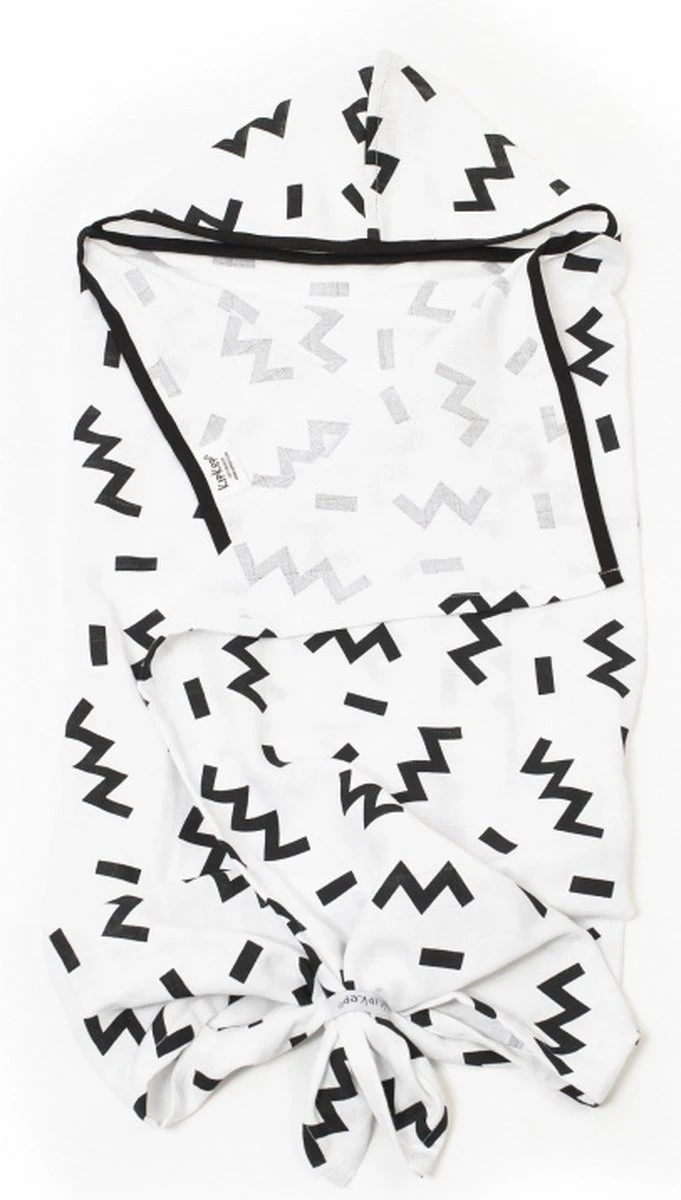 KipKep Blenker Hydrofiele Badcape - Maat 100x70cm - Memphis White - Afbeelding 3