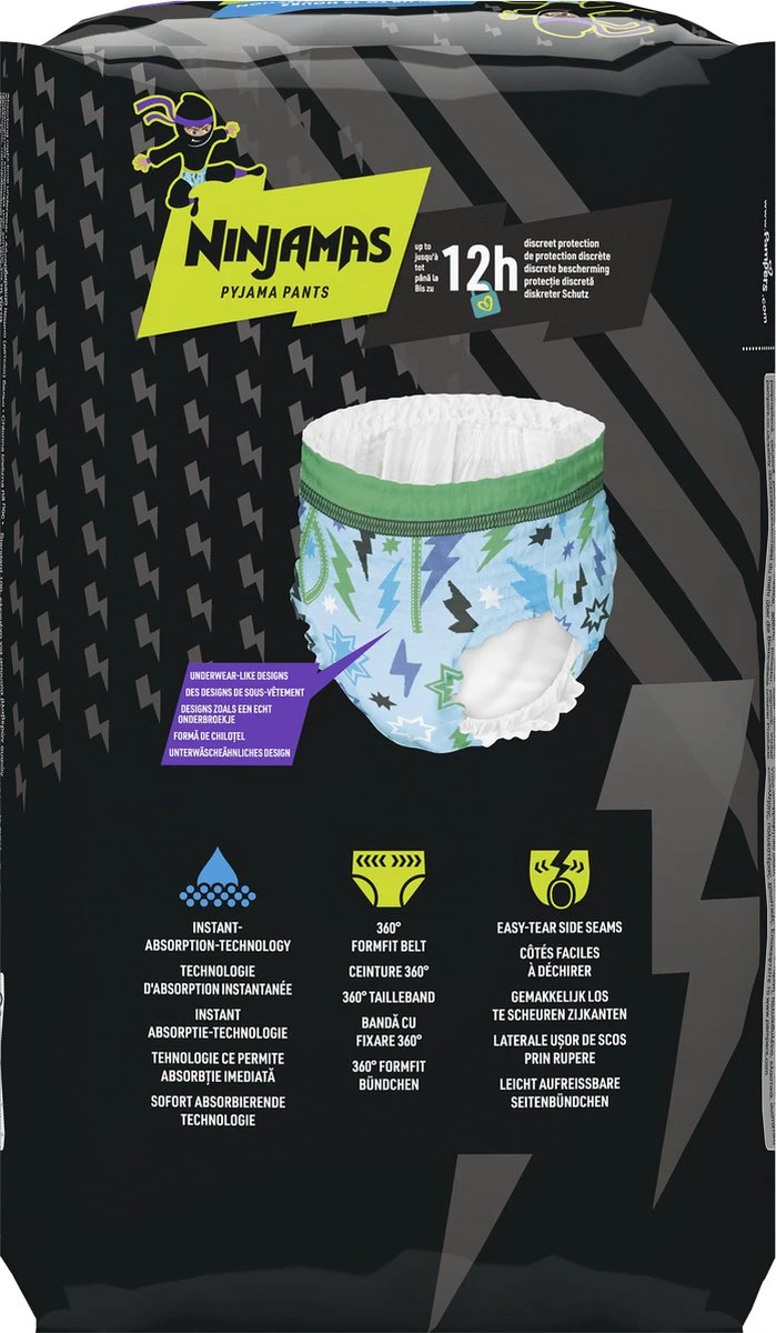 Ninjamas Pyjama Pants Luierbroekjes Jongen - 10 Nachtluiers Voor Bedplassen - 4-7 Jaar - Afbeelding 11