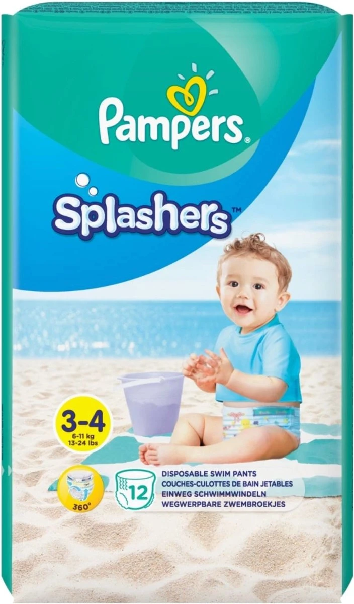 Pampers® Pampers Splashers 12 Wegwerpbare Zwemluiers - Maat 3-4 - Afbeelding 3
