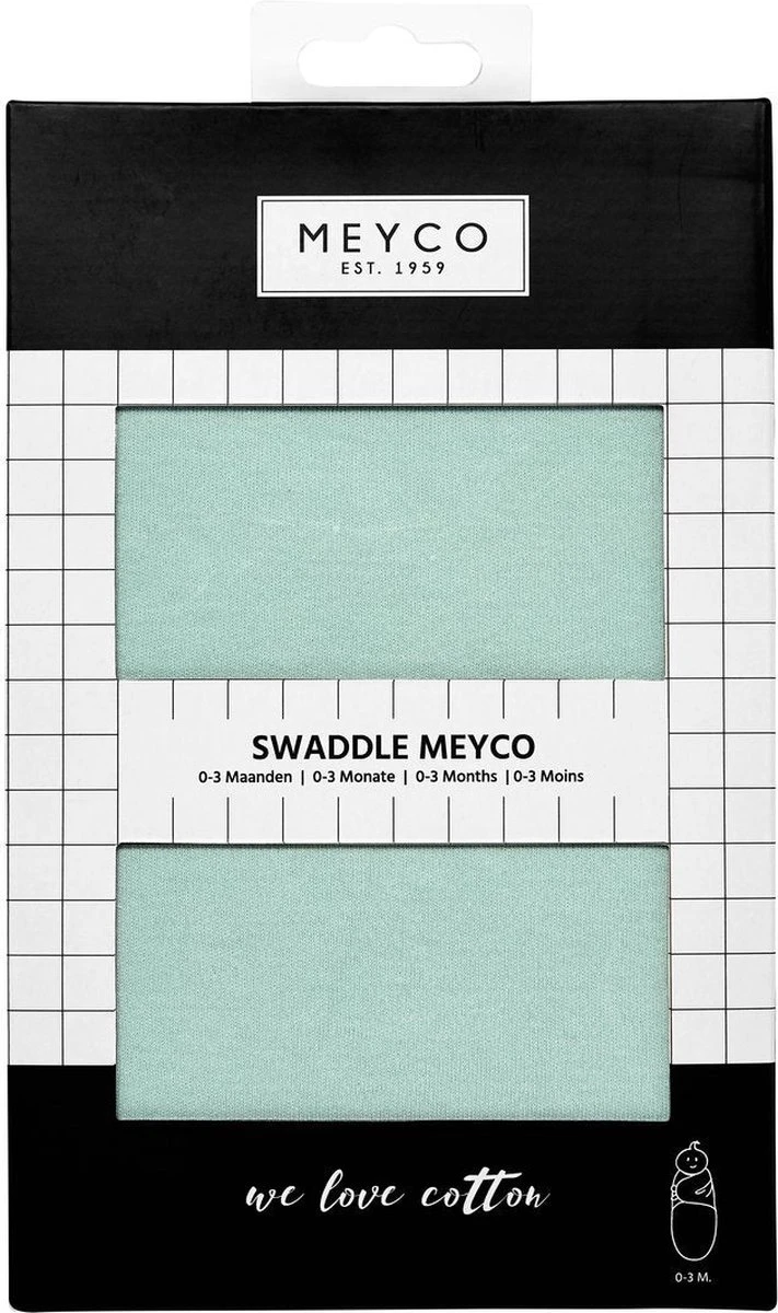 Meyco Uni Swaddlemeyco Inbakerdoek - Forest Green - 0-3 Maanden - Afbeelding 13