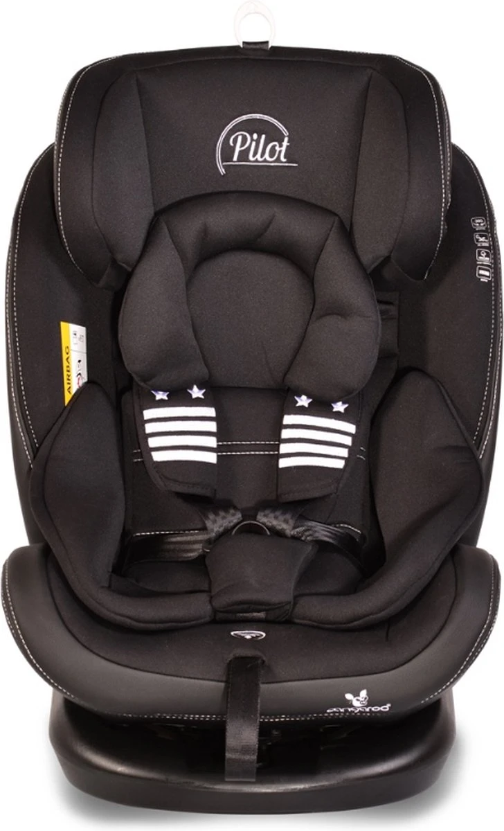 Cangaroo Pilot Black Leather SPS Isofix 360° 0-36 Kg Autostoel Met Zonnekap - Afbeelding 11