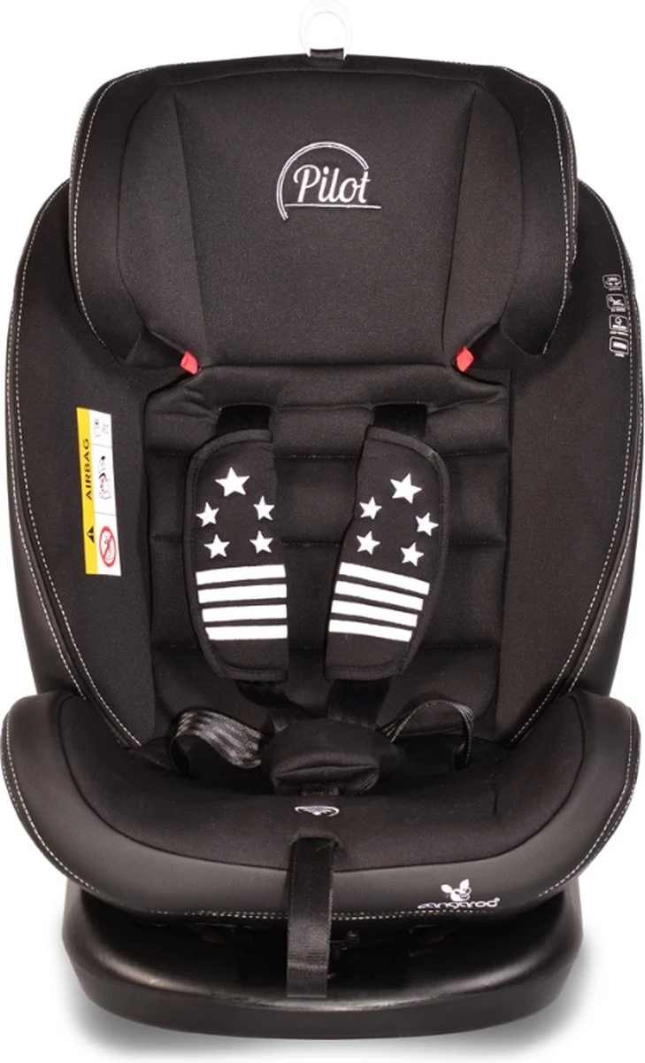 Cangaroo Pilot Black Leather SPS Isofix 360° 0-36 Kg Autostoel Met Zonnekap - Afbeelding 10