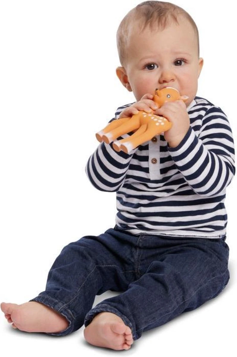 Sophie De Giraf- Bijtspeelgoed - FanFan Het Hertje - 100% Natuurlijk Rubber - Afbeelding 2