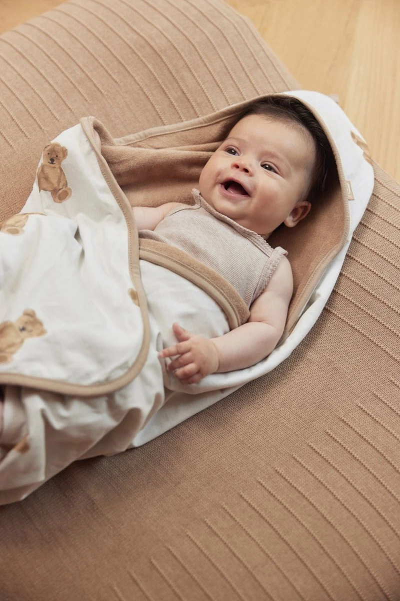 Jollein Badcape 75x75cm Teddy Bear - GOTS - Afbeelding 9