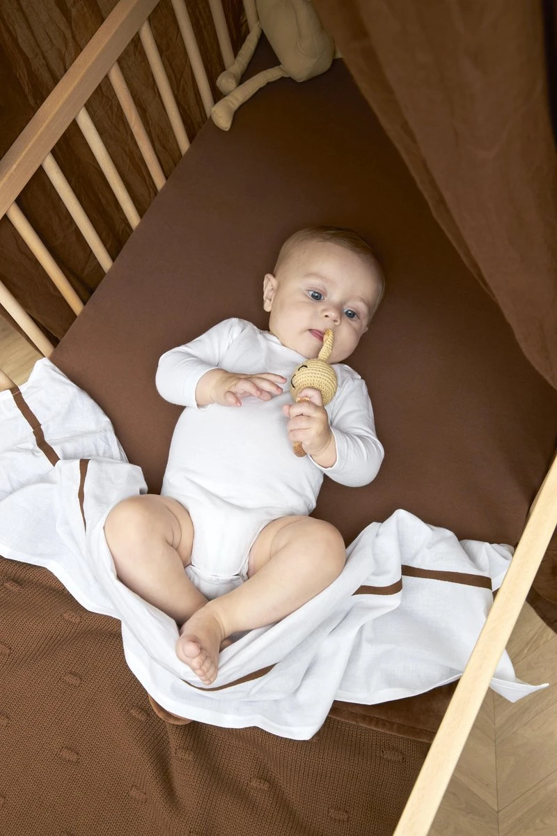 Meyco Jersey Hoeslaken Ledikant 2-pack - Chocolate - 60x120cm - Afbeelding 3