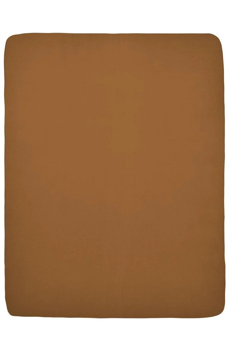 Meyco Jersey Hoeslaken Boxmatras - Camel - 75x95cm - Afbeelding 3