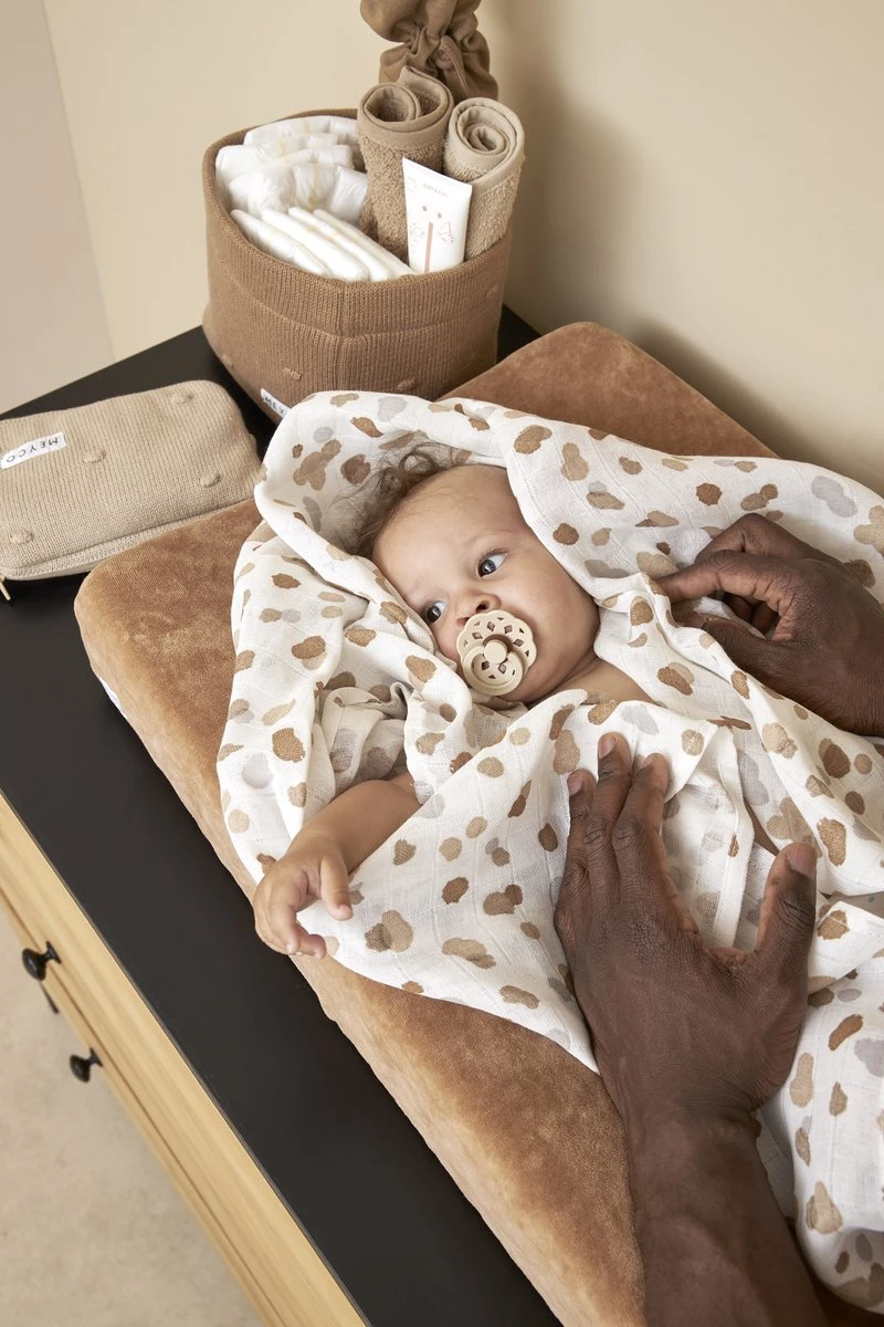 Meyco Stains Swaddle - 2-pack - Neutral - 120x120cm - Afbeelding 4