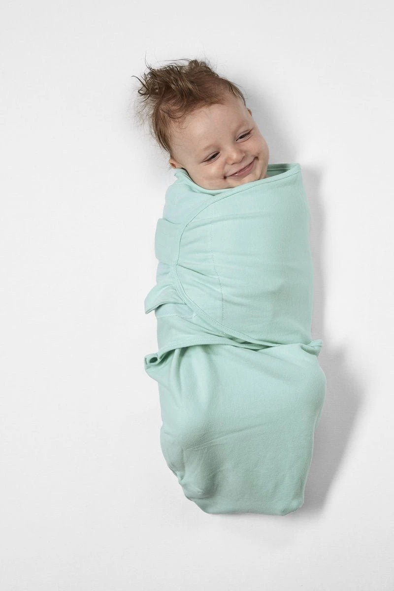 Meyco Uni Swaddlemeyco Inbakerdoek - Forest Green - 0-3 Maanden - Afbeelding 12