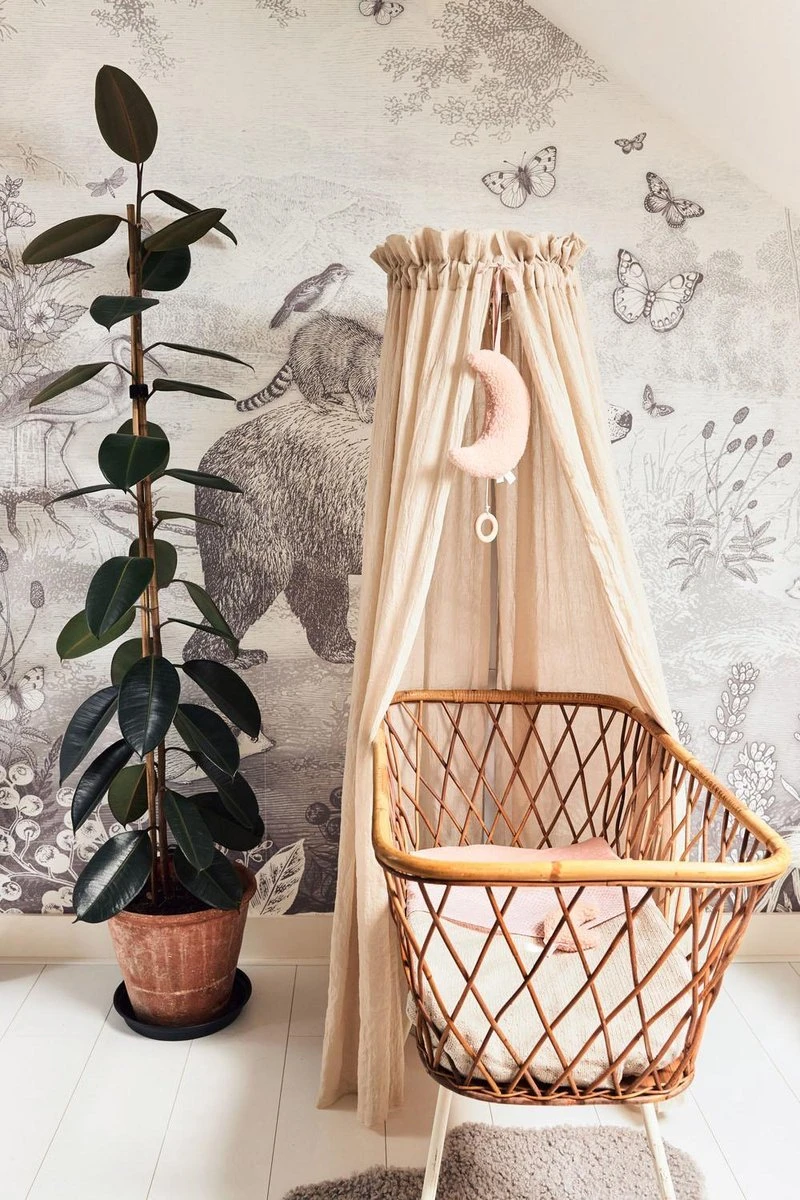 Jollein Baby Laken Wieg 75x100cm Snake - Pale Pink - Afbeelding 4