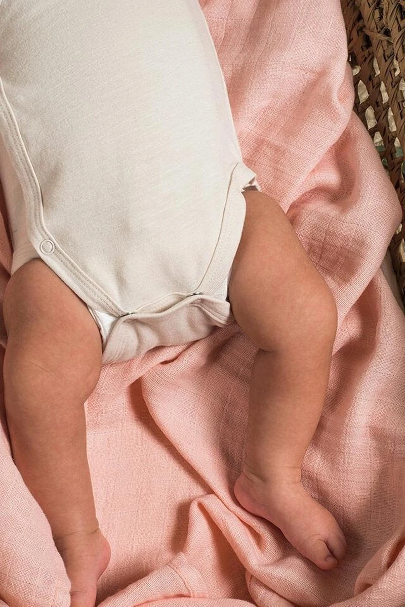 Jollein Hydrofiele Doek Large 115x115cm Bamboe Katoen - Pale Pink - 2 Stuks - Afbeelding 8