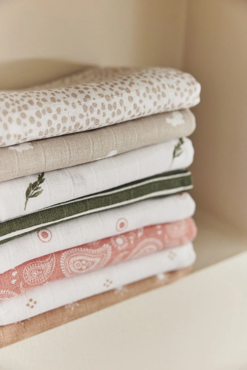 Jollein Hydrofiele Doek Small 70x70cm Dotted - 3 Stuks - Afbeelding 4