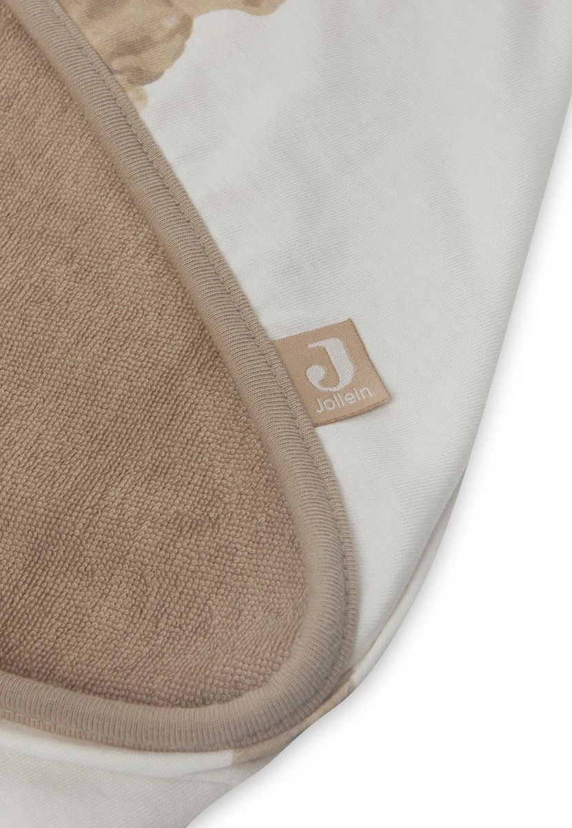 Jollein Badcape 75x75cm Teddy Bear - GOTS - Afbeelding 7