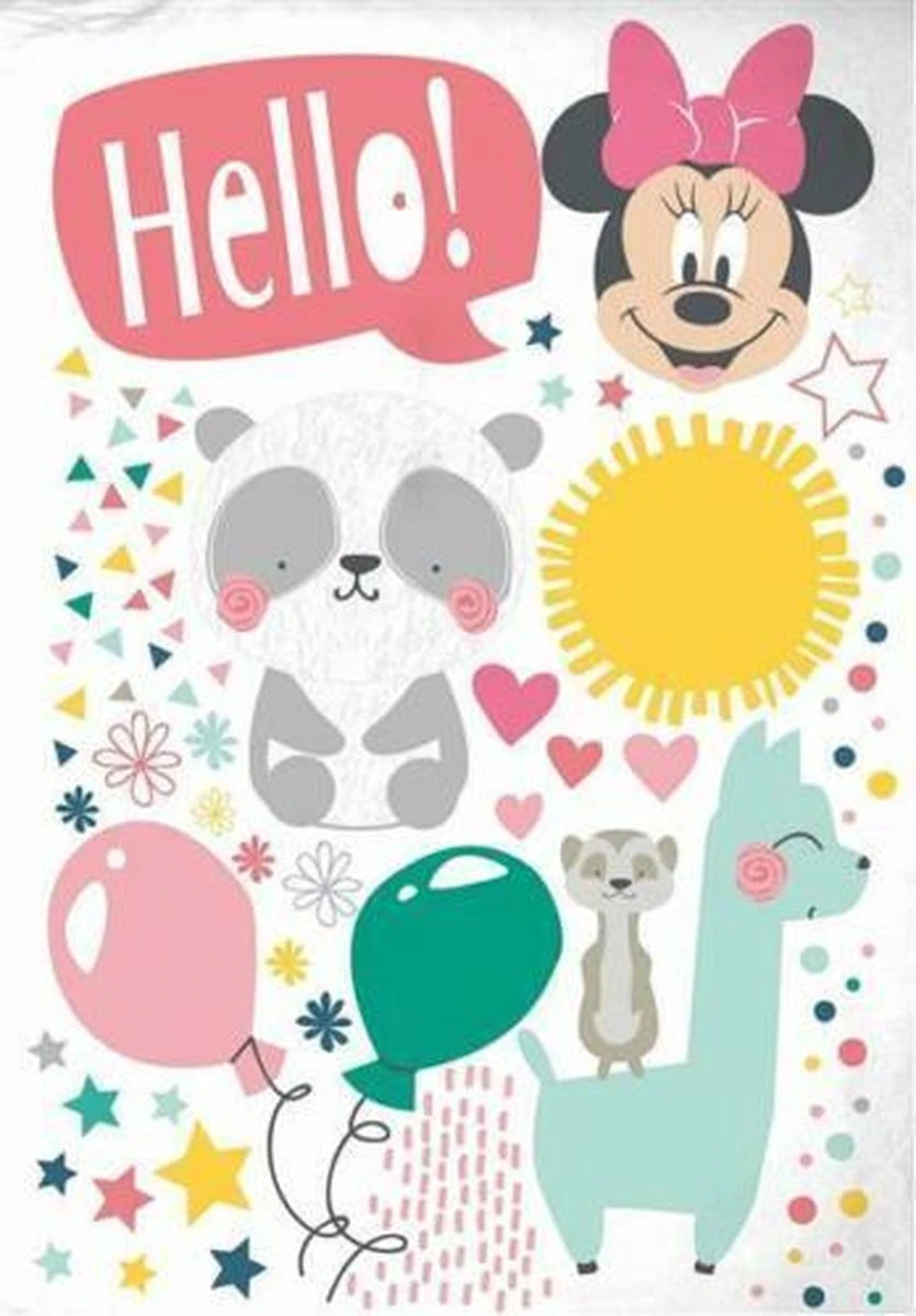 Minnie Mouse Ledikant Dekbedovertrek Hello 100x135 Cm - Afbeelding 2