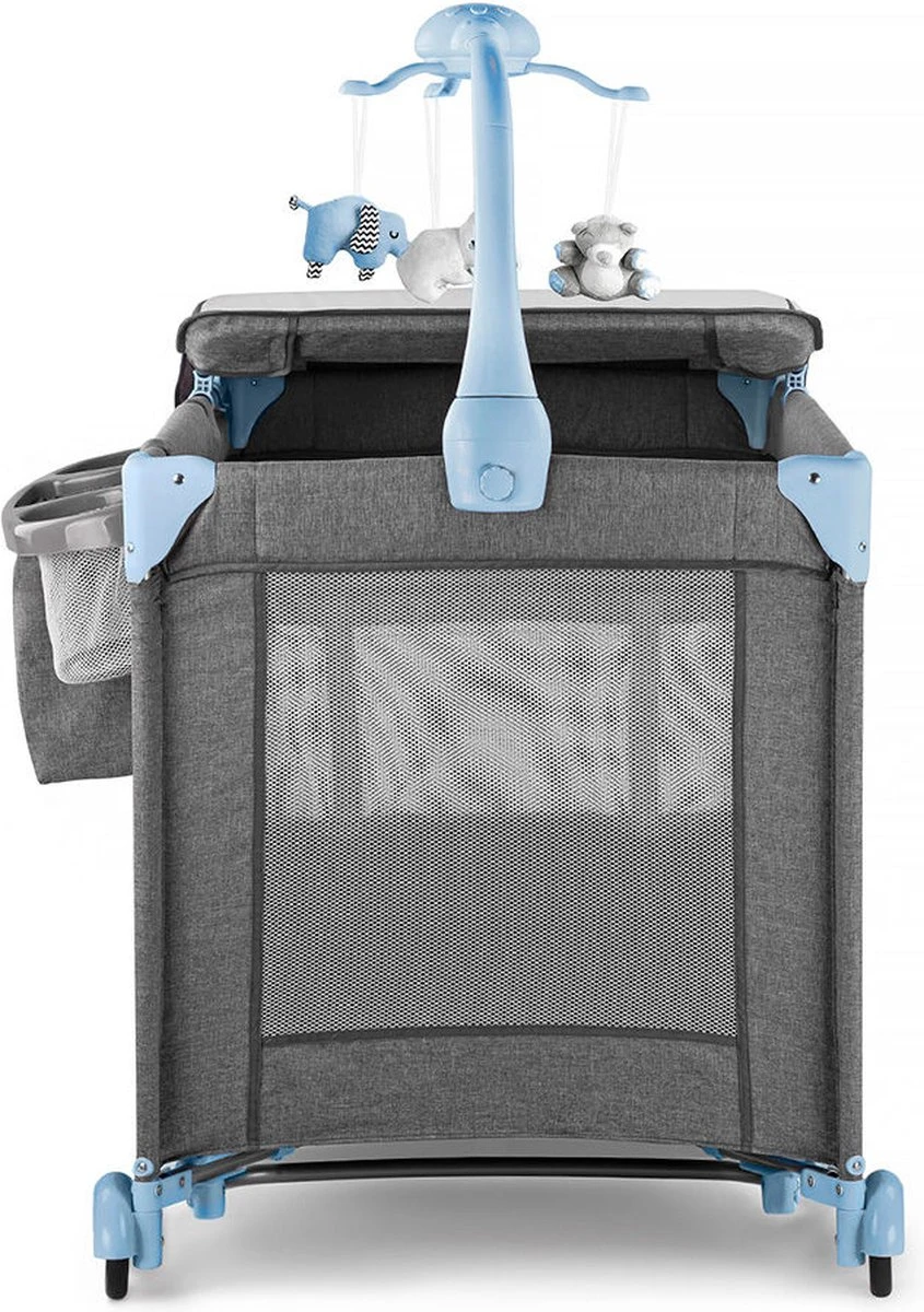 Kinderkraft Joy Luxe - Campingbed Met Schommelfunctie Blauw - Afbeelding 20