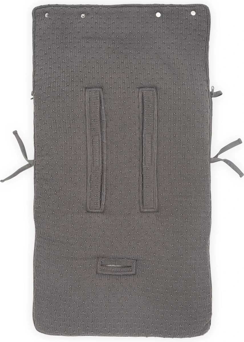 Jollein Voetenzak Voor Autostoel & Kinderwagen - Bliss Knit - Storm Grey - Afbeelding 12