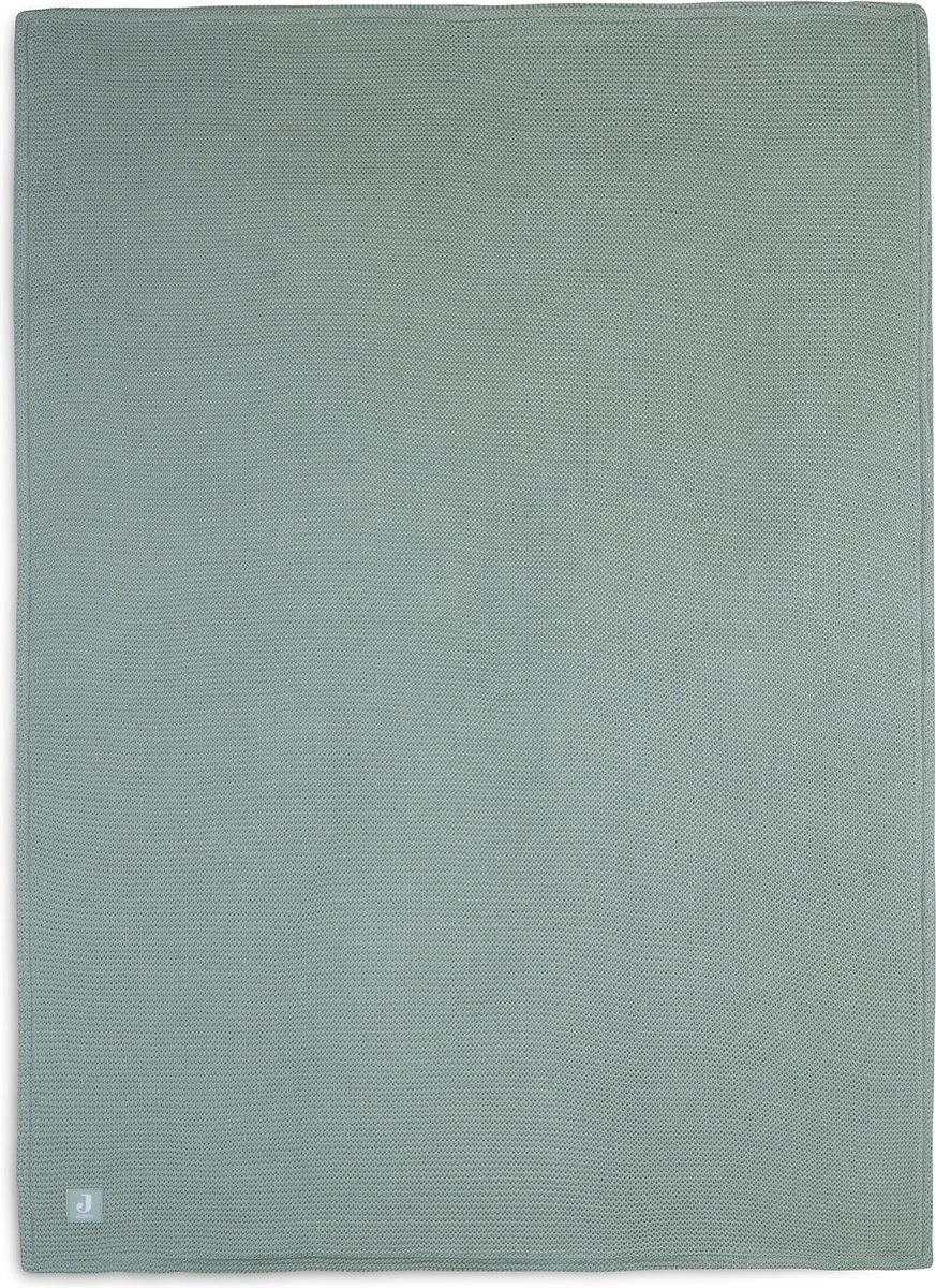 Jollein Baby Deken Ledikant 100x150cm Basic Knit Forest Green/Fleece - Afbeelding 3