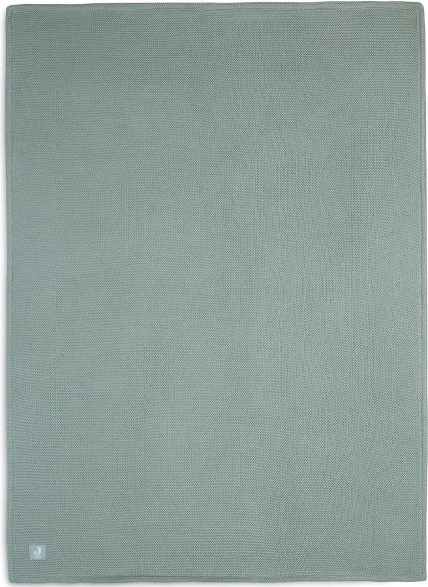 Jollein Baby Deken Ledikant 100x150cm Basic Knit Forest Green/Fleece - Afbeelding 4