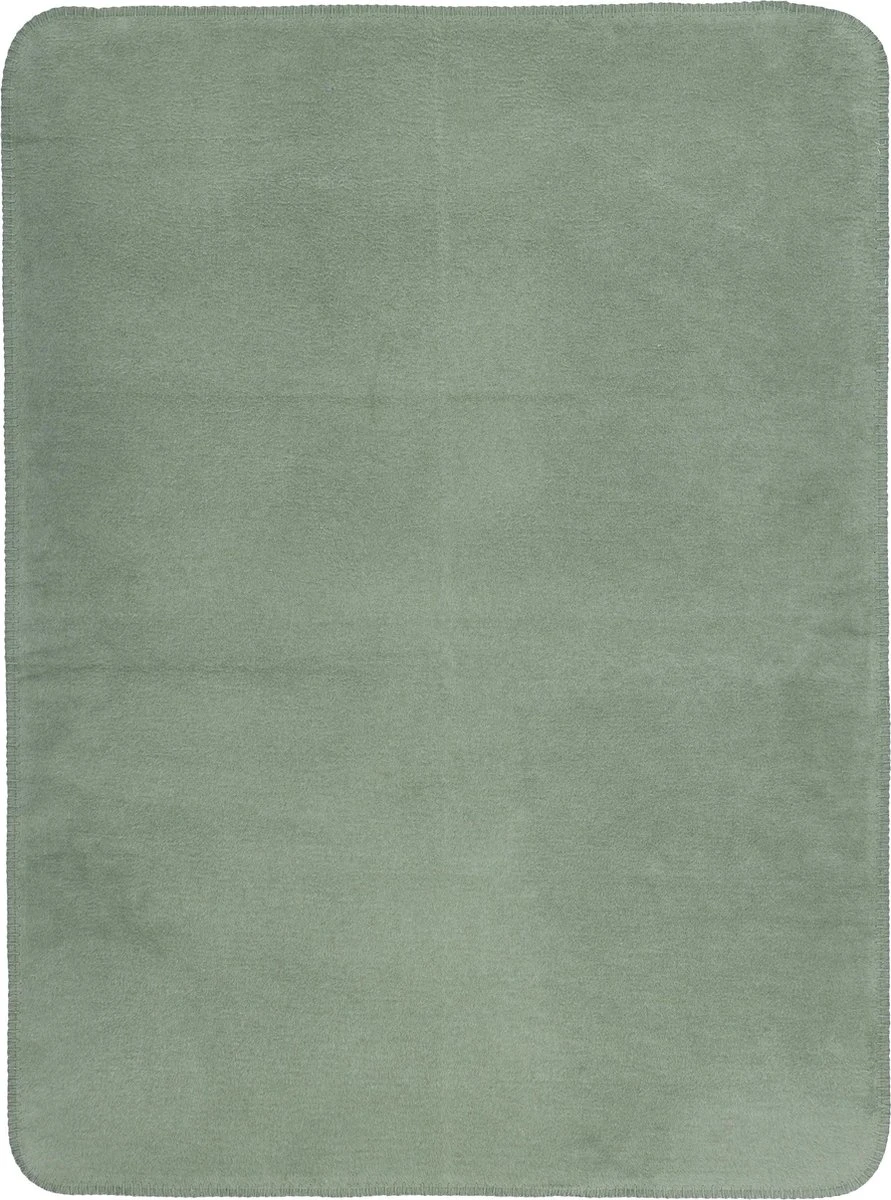 Meyco Uni Ledikant Deken - Forest Green - 100x150cm - Afbeelding 2