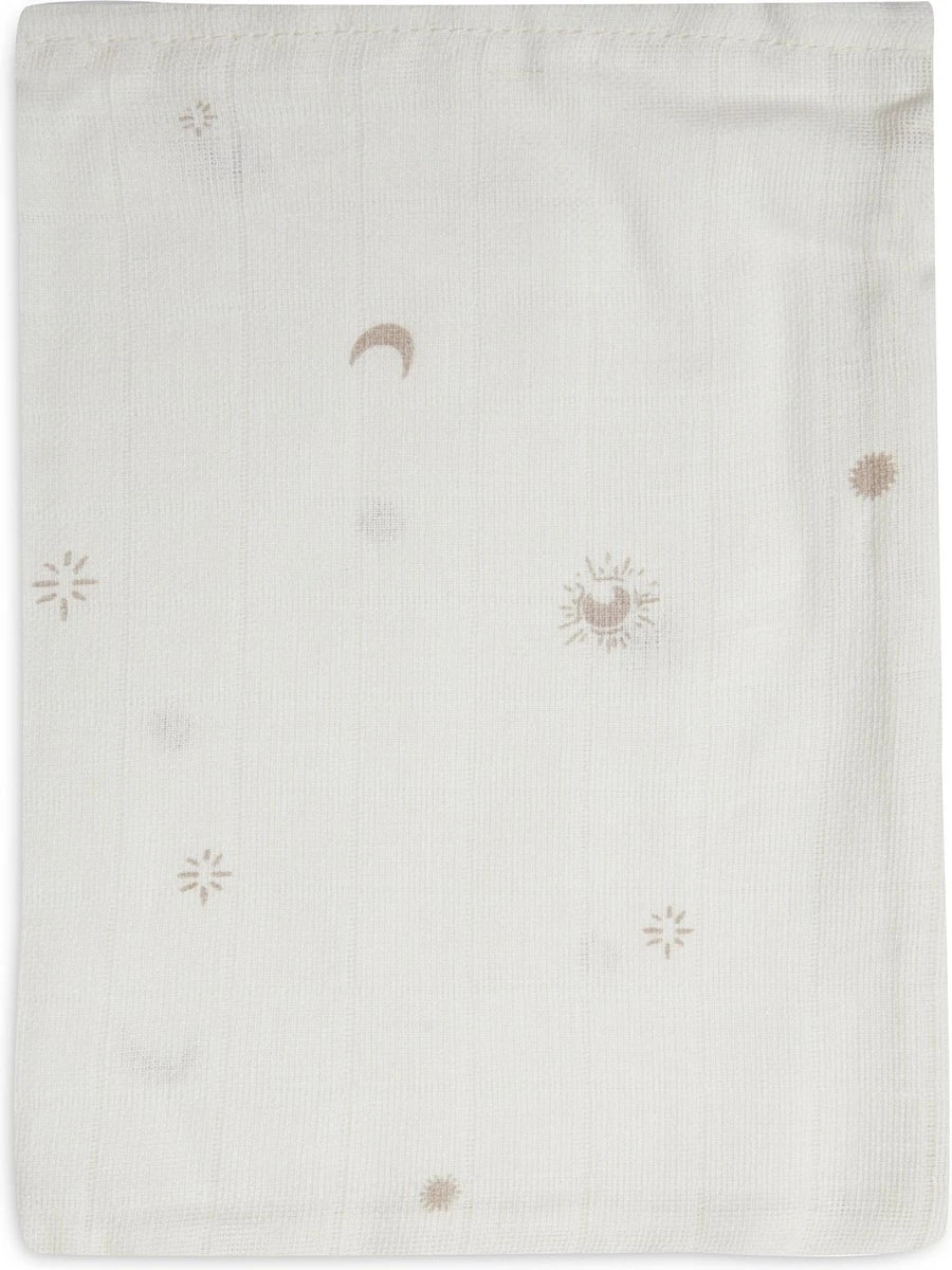 Jollein Baby Washandje Hydrofiel Stargaze - Biscuit - 3 Stuks - Afbeelding 3