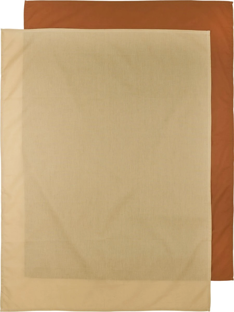 Meyco Uni Wieglaken 2-pack - Camel/warm Sand - 75x100 Cm