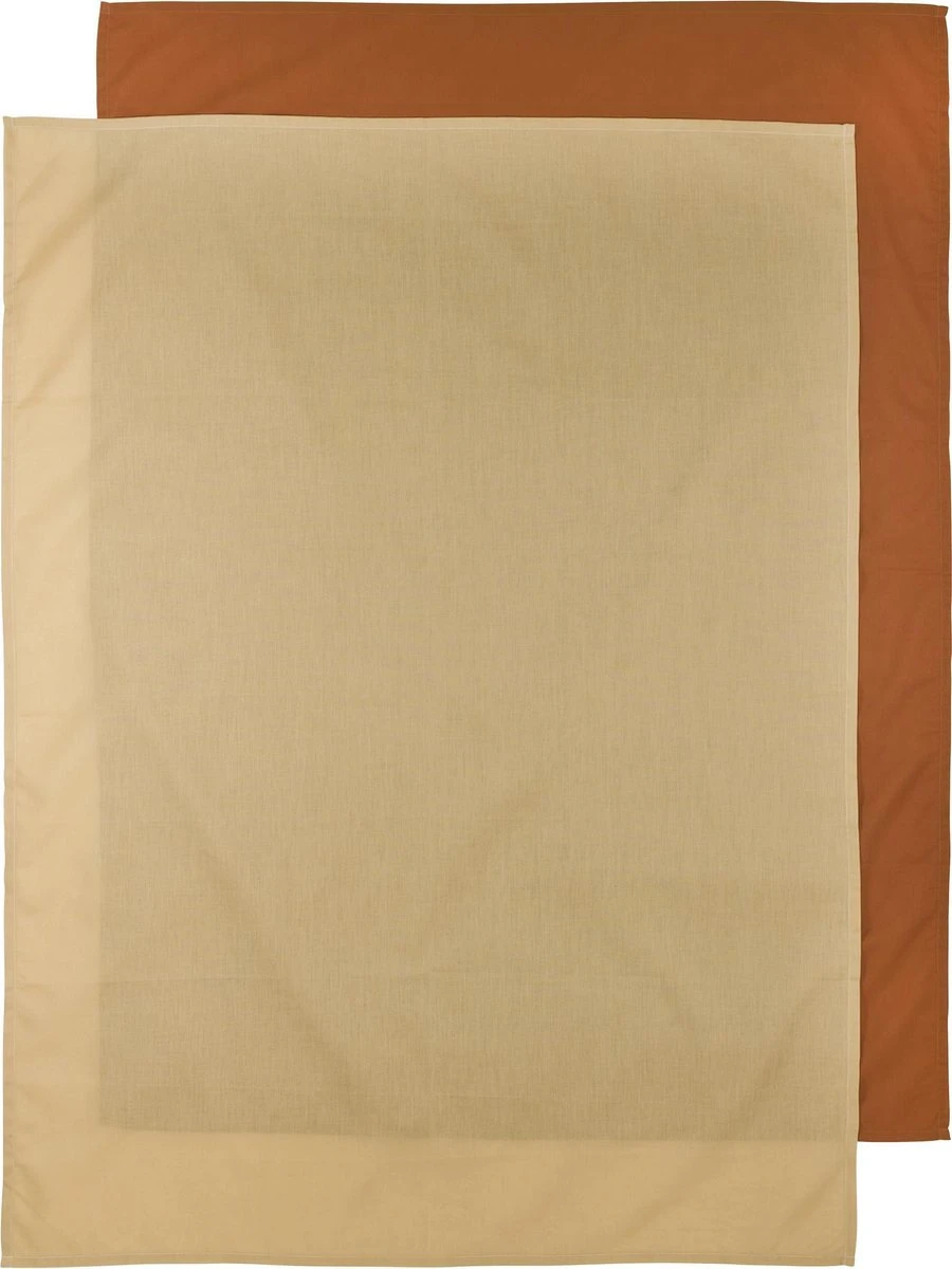 Meyco Ledikant Laken Uni 2-pack - 100x150cm - Camel/Warm Sand