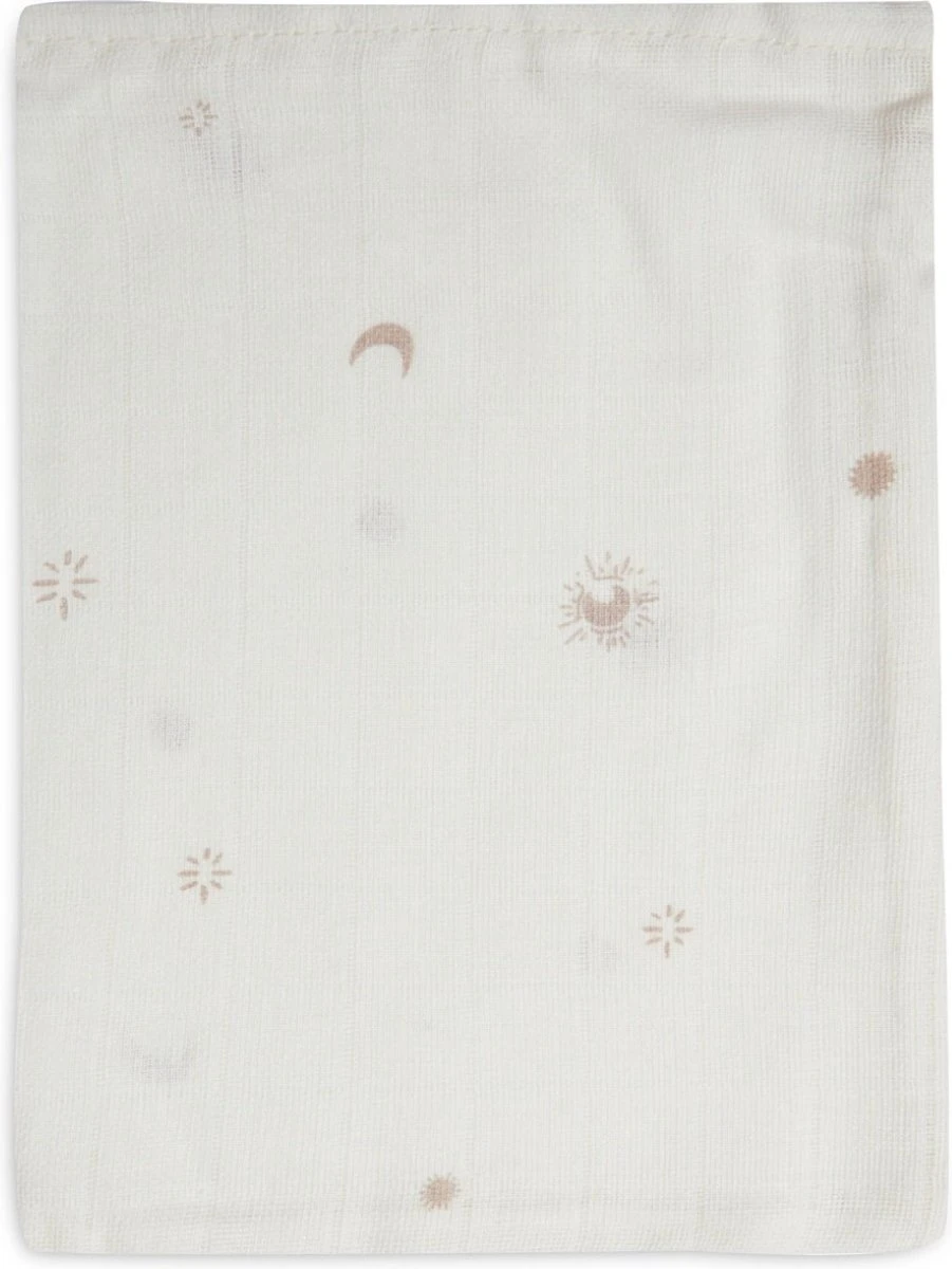 Jollein Baby Washandje Hydrofiel Stargaze - Biscuit - 3 Stuks - Afbeelding 5