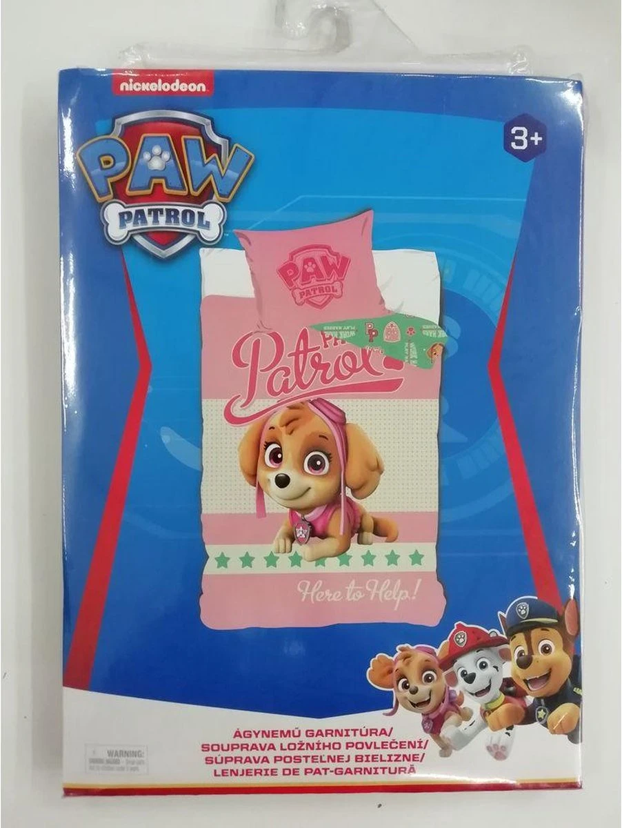 Paw Patrol -Skye - Paw Patrol Dekbedovertrek - 90x140 En 40x55 Cm - Afbeelding 2