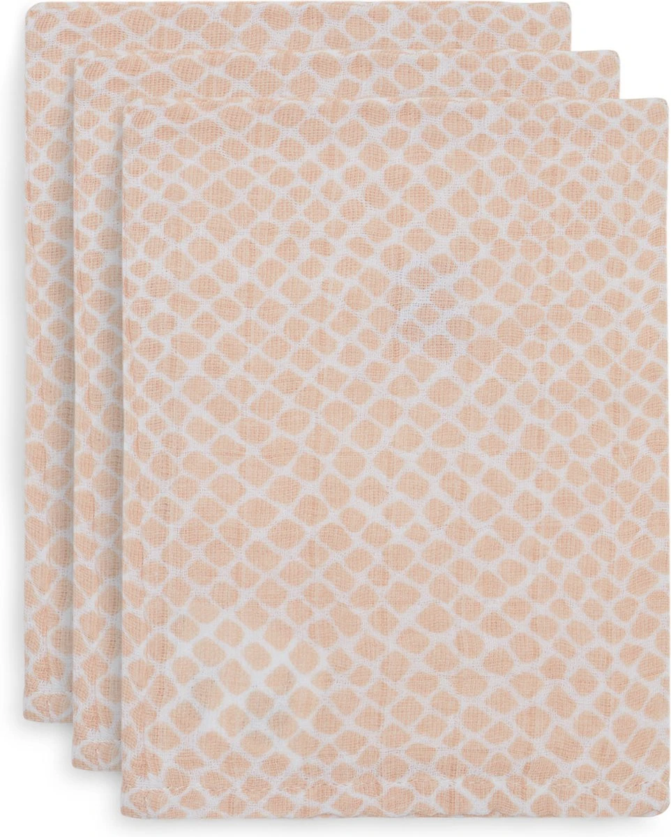 Jollein Baby Hydrofiel Washandje Snake - Pale Pink - 3 Stuks - Afbeelding 2