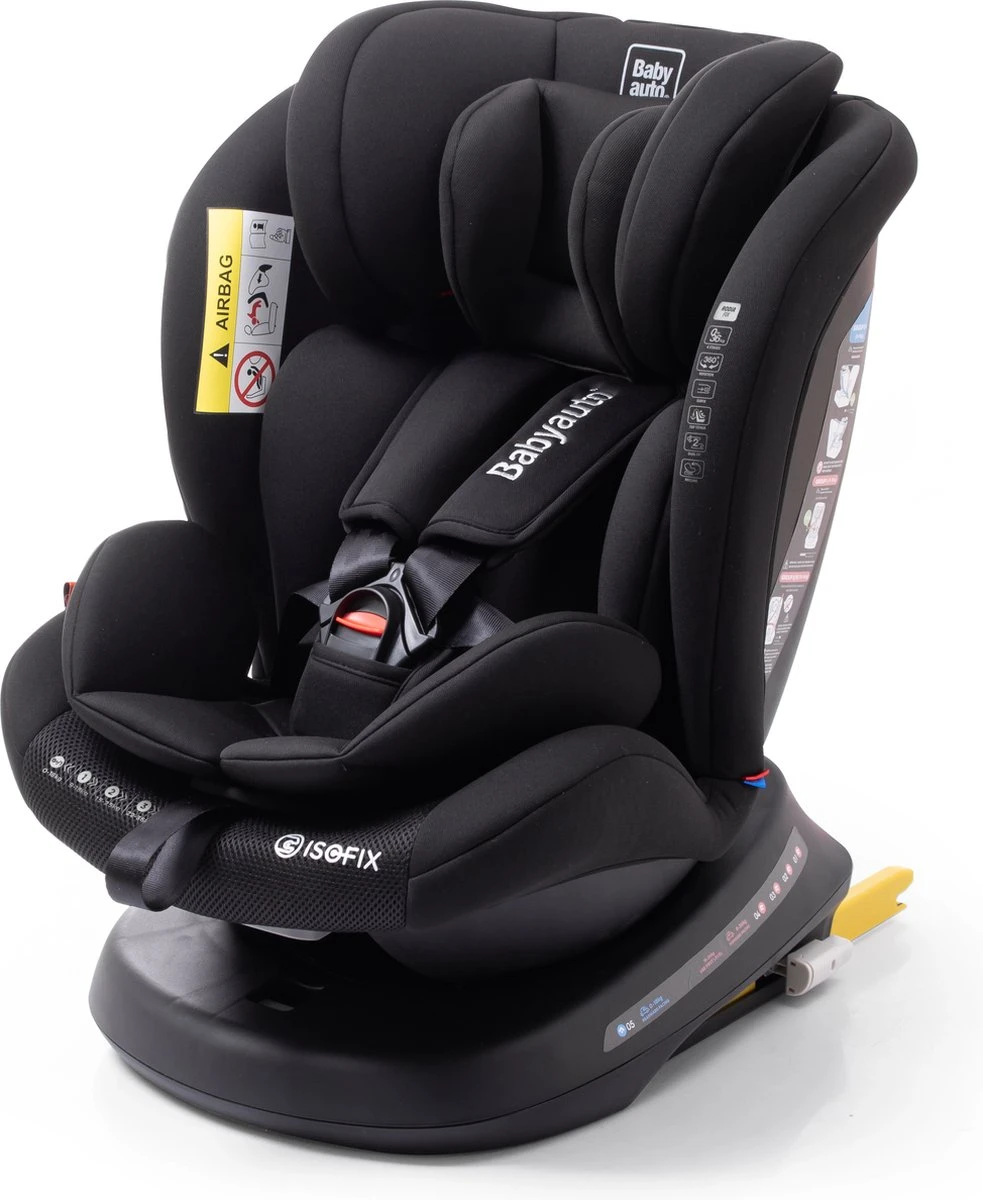 Autostoel Babyauto Rodia 360° Met Isofix - Groep 0+/1/2/3 Zwart (0-36kg) - Afbeelding 10