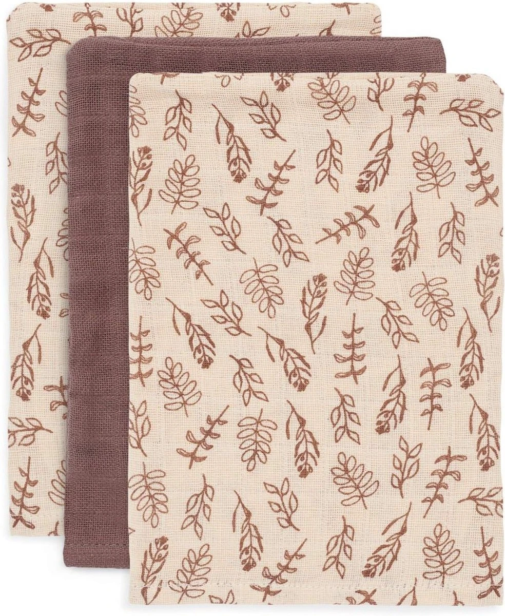 Jollein Baby Hydrofiel Washandje Meadow Rosewood - 3 Stuks - Afbeelding 6