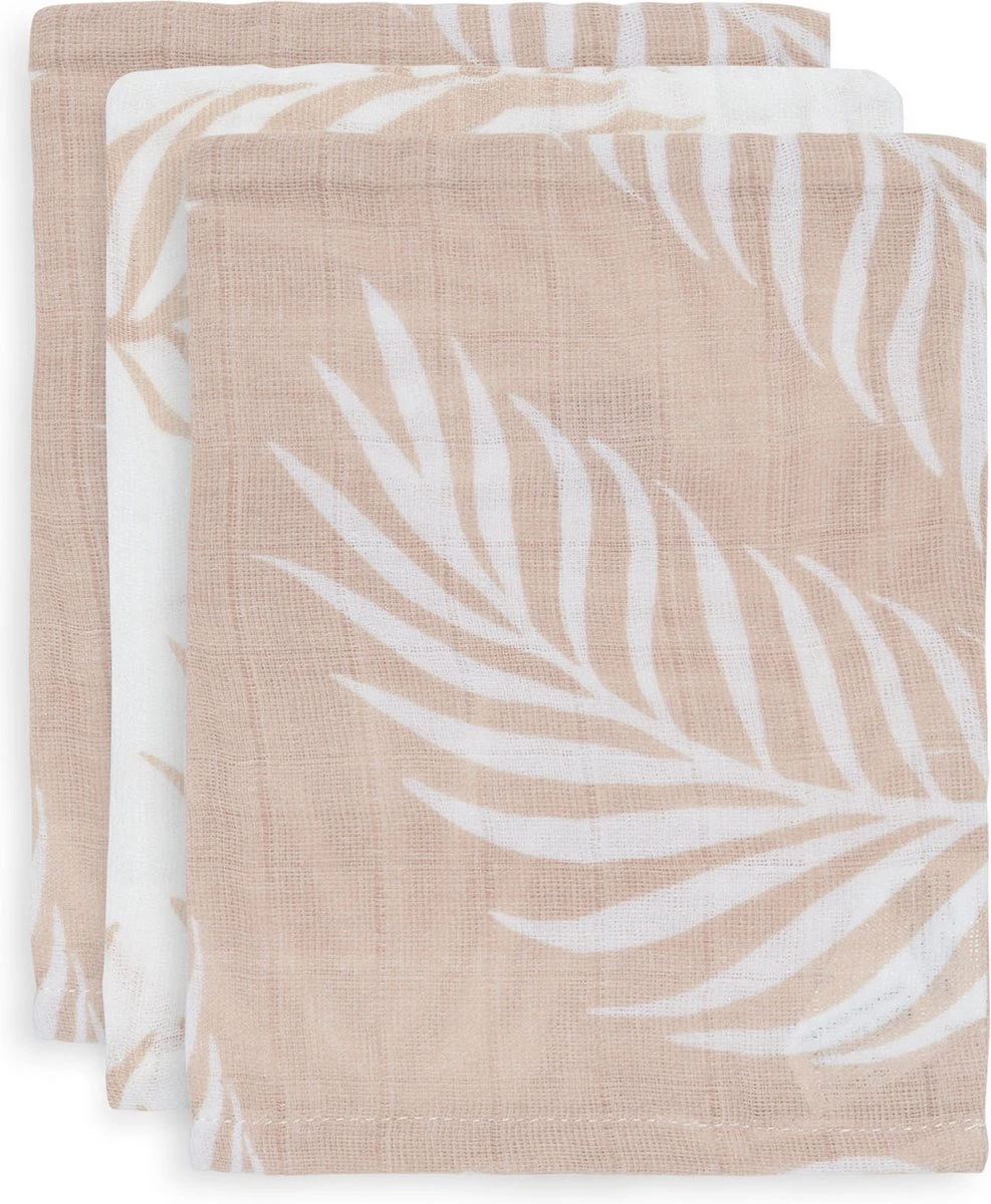 Jollein Baby Hydrofiel Washandje Nature - Pale Pink - 3 Stuks - Afbeelding 2
