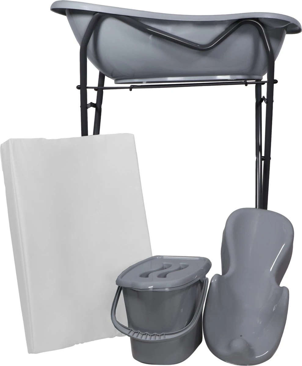 MamaLoes Grijs Badset Incl. Graphite Badstandaard